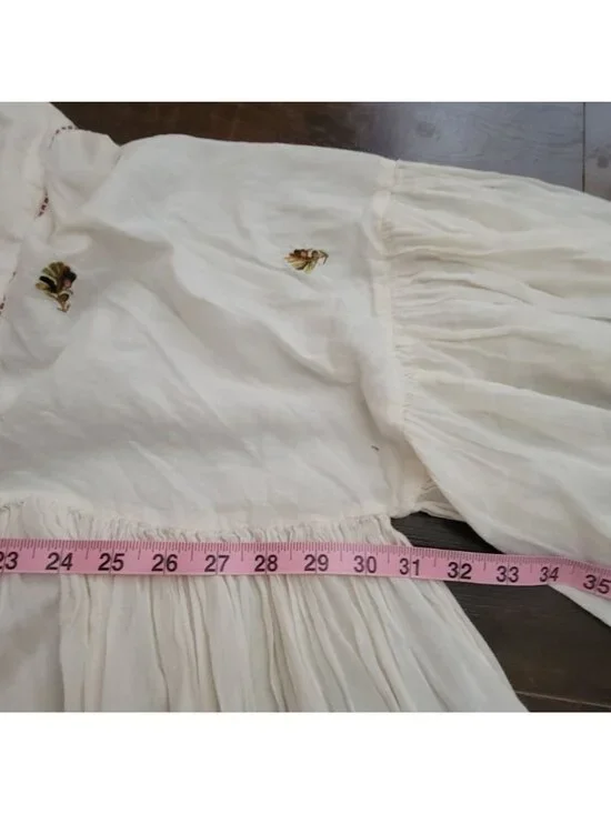 Anthorpologie Nikasha Jamandi Maya Blouse Embroidered Boho Chic Hippie Womens M - Picture 4 of 8